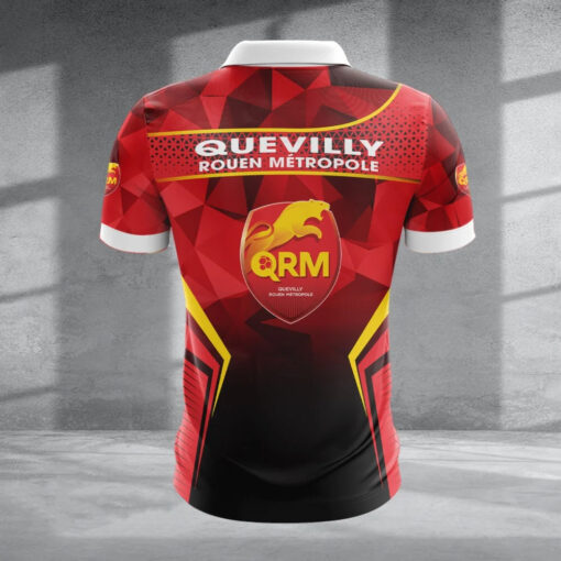 Polo à fermeture éclair – Quevilly – Rouen Métropole nouvelle version avec nom personnalisé Polo à fermeture éclair – Quevilly – Rouen Métropole nouvelle version avec nom personnalisé