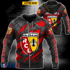 RC Lens – Veste à capuche zippée Édition spéciale Avec Nom Personnalisé
