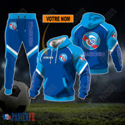 RC Strasbourg Alsace – Sweat à capuche et pantalon Nouvelle édition Avec Nom Personnalisé
