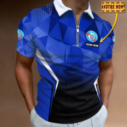 Polo à fermeture éclair – RC Strasbourg Alsace nouvelle version avec nom personnalisé