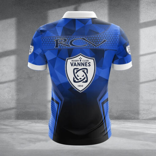 Polo à fermeture éclair – RC Vannes nouvelle version avec nom personnalisé Polo à fermeture éclair – RC Vannes nouvelle version avec nom personnalisé