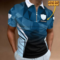 Polo à fermeture éclair – Racing 92 nouvelle version avec nom personnalisé