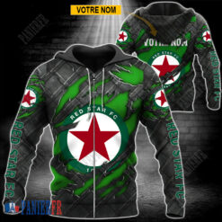 Red Star FC – Veste à capuche zippée Édition spéciale Avec Nom Personnalisé