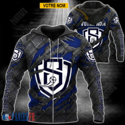 SC Aubagne Air Bel – Veste à capuche zippée Édition spéciale Avec Nom Personnalisé