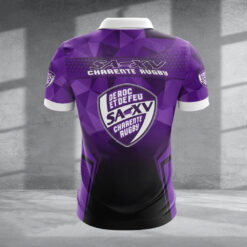 Polo à fermeture éclair – Soyaux-Angoulême XV nouvelle version avec nom personnalisé