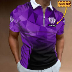Polo à fermeture éclair – Soyaux-Angoulême XV nouvelle version avec nom personnalisé