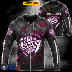 Soyaux-Angoulême XV – Veste à capuche zippée Édition spéciale Avec Nom Personnalisé