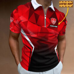 Polo à fermeture éclair – Stade Brestois 29 nouvelle version avec nom personnalisé
