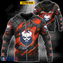 Stade Malherbe Caen – Veste à capuche zippée Édition spéciale Avec Nom Personnalisé