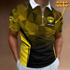 Polo à fermeture éclair – Stade Montois Rugby nouvelle version avec nom personnalisé