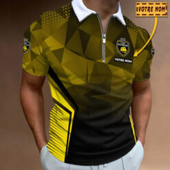 Polo à fermeture éclair – Stade Rochelais nouvelle version avec nom personnalisé