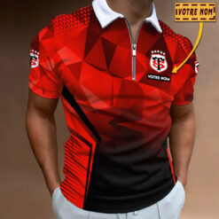 Polo à fermeture éclair – Stade Toulousain nouvelle version avec nom personnalisé