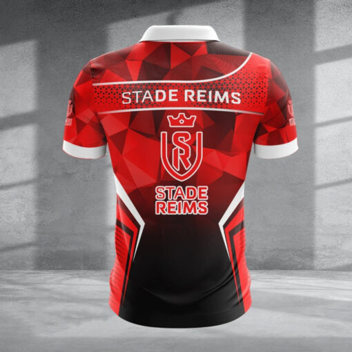 Polo à fermeture éclair – Stade de Reims nouvelle version avec nom personnalisé Polo à fermeture éclair – Stade de Reims nouvelle version avec nom personnalisé