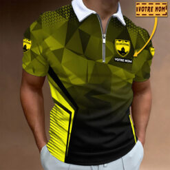 Polo à fermeture éclair – US Carcassonnaise nouvelle version avec nom personnalisé