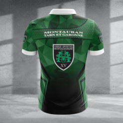 Polo à fermeture éclair – US Montauban nouvelle version avec nom personnalisé