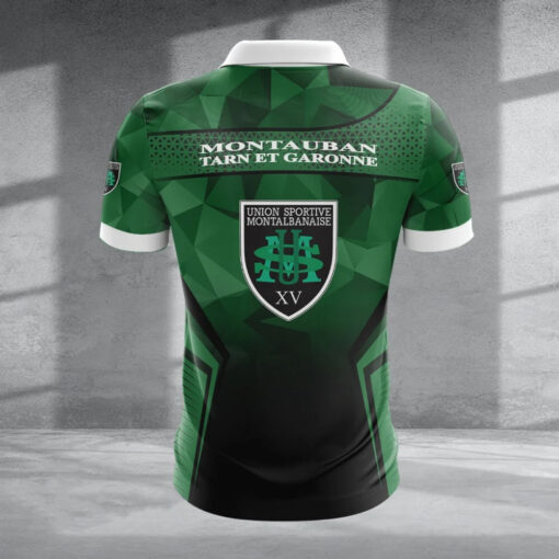 Polo à fermeture éclair – US Montauban nouvelle version avec nom personnalisé Polo à fermeture éclair – US Montauban nouvelle version avec nom personnalisé