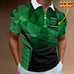 Polo à fermeture éclair – US Montauban nouvelle version avec nom personnalisé