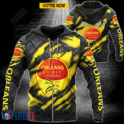 US Orléans Loiret – Veste à capuche zippée Édition spéciale Avec Nom Personnalisé