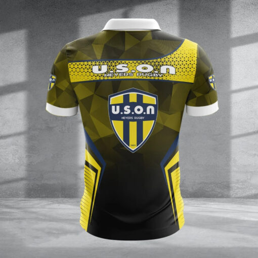 Polo à fermeture éclair – USON Nevers nouvelle version avec nom personnalisé Polo à fermeture éclair – USON Nevers nouvelle version avec nom personnalisé