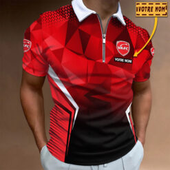 Polo à fermeture éclair – Valenciennes FC nouvelle version avec nom personnalisé
