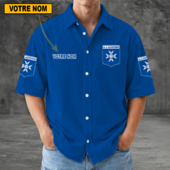 AJ Auxerre – Chemise décontractée Nouvelle édition avec nom personnalisé