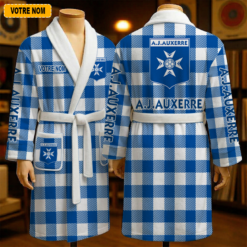 AJ Auxerre – Peignoir en polaire Nouveau style Avec Nom Personnalisé