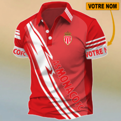 AS Monaco – Chemise polo Édition spéciale Avec Nom Personnalisé