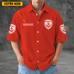 AS Nancy Lorraine – Chemise décontractée Nouvelle édition avec nom personnalisé