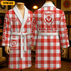 AS Nancy Lorraine – Peignoir en polaire Nouveau style Avec Nom Personnalisé
