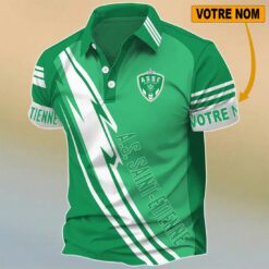 AS Saint-Étienne – Chemise polo Édition spéciale Avec Nom Personnalisé