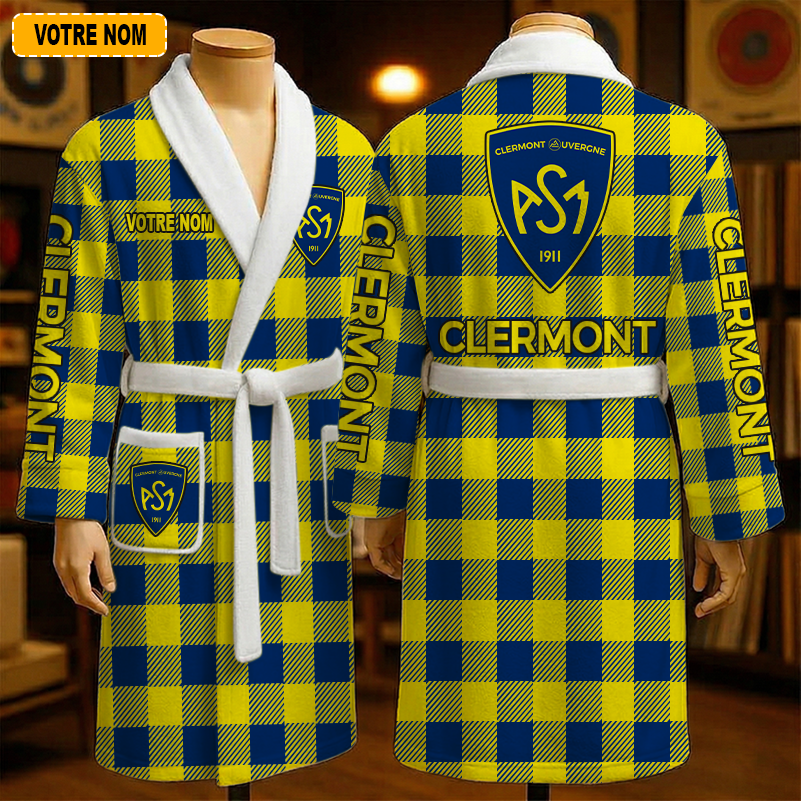 ASM Clermont Auvergne – Peignoir en polaire Nouveau style Avec Nom Personnalisé ASM Clermont Auvergne – Peignoir en polaire Nouveau style Avec Nom Personnalisé