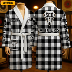 Angers SCO – Peignoir en polaire Nouveau style Avec Nom Personnalisé