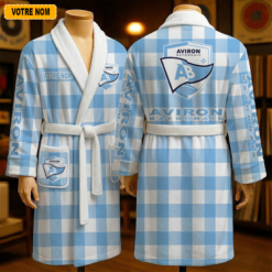 Aviron Bayonnais – Peignoir en polaire Nouveau style Avec Nom Personnalisé