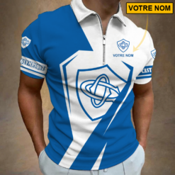 Castres Olympique – Polo à fermeture éclair Nouveau style Avec Nom Personnalisé