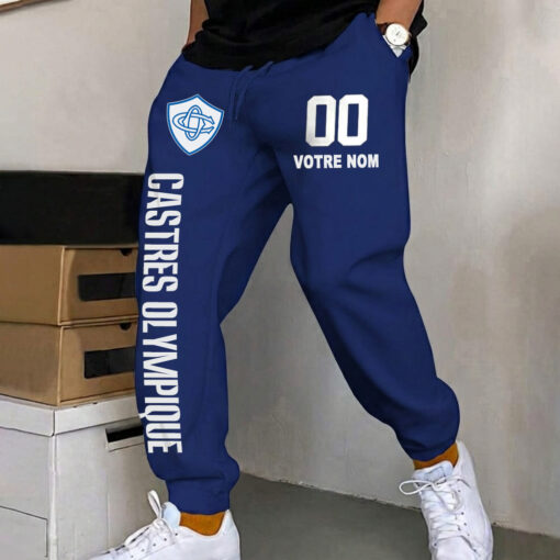 Castres Olympique – Pantalon de survêtement avec Numéro de nom personnalisé Castres Olympique – Pantalon de survêtement avec Numéro de nom personnalisé