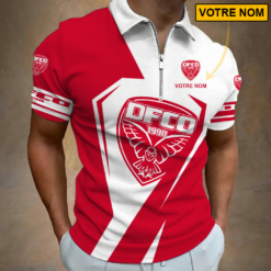 Dijon FCO – Polo à fermeture éclair Nouveau style Avec Nom Personnalisé