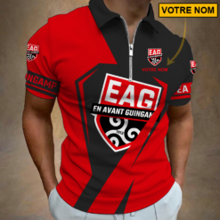 EA Guingamp – Polo à fermeture éclair Nouveau style Avec Nom Personnalisé