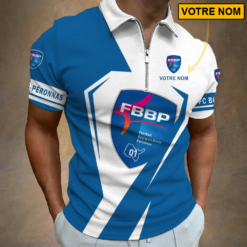 FC Bourg-Péronnas – Polo à fermeture éclair Nouveau style Avec Nom Personnalisé