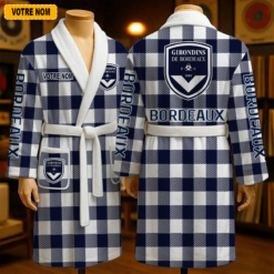 FC Girondins de Bordeaux – Peignoir en polaire Nouveau style Avec Nom Personnalisé