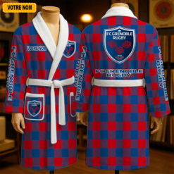 FC Grenoble Rugby – Peignoir en polaire Nouveau style Avec Nom Personnalisé
