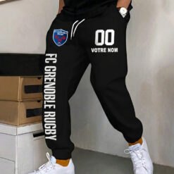 FC Grenoble Rugby – Pantalon de survêtement avec Numéro de nom personnalisé