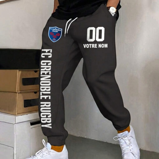 FC Grenoble Rugby – Pantalon de survêtement avec Numéro de nom personnalisé FC Grenoble Rugby – Pantalon de survêtement avec Numéro de nom personnalisé