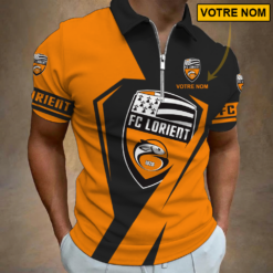 FC Lorient – Polo à fermeture éclair Nouveau style Avec Nom Personnalisé
