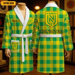 FC Nantes – Peignoir en polaire Nouveau style Avec Nom Personnalisé