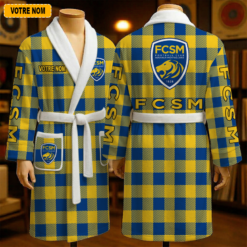 FC Sochaux-Montbéliard – Peignoir en polaire Nouveau style Avec Nom Personnalisé