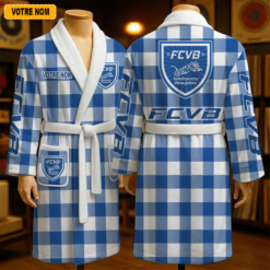 FC Villefranche-Beaujolais – Peignoir en polaire Nouveau style Avec Nom Personnalisé