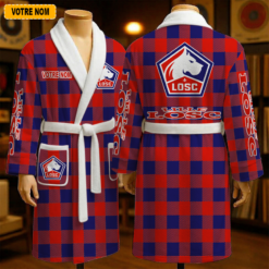 LOSC Lille – Peignoir en polaire Nouveau style Avec Nom Personnalisé