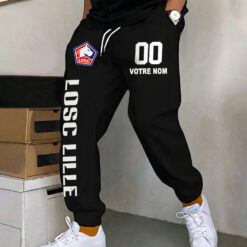 LOSC Lille – Pantalon de survêtement avec Numéro de nom personnalisé
