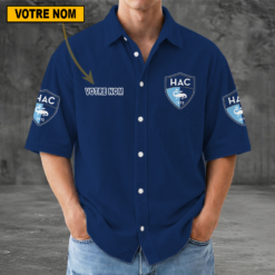 Le Havre AC – Chemise décontractée Nouvelle édition avec nom personnalisé