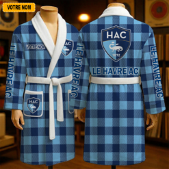 Le Havre AC – Peignoir en polaire Nouveau style Avec Nom Personnalisé